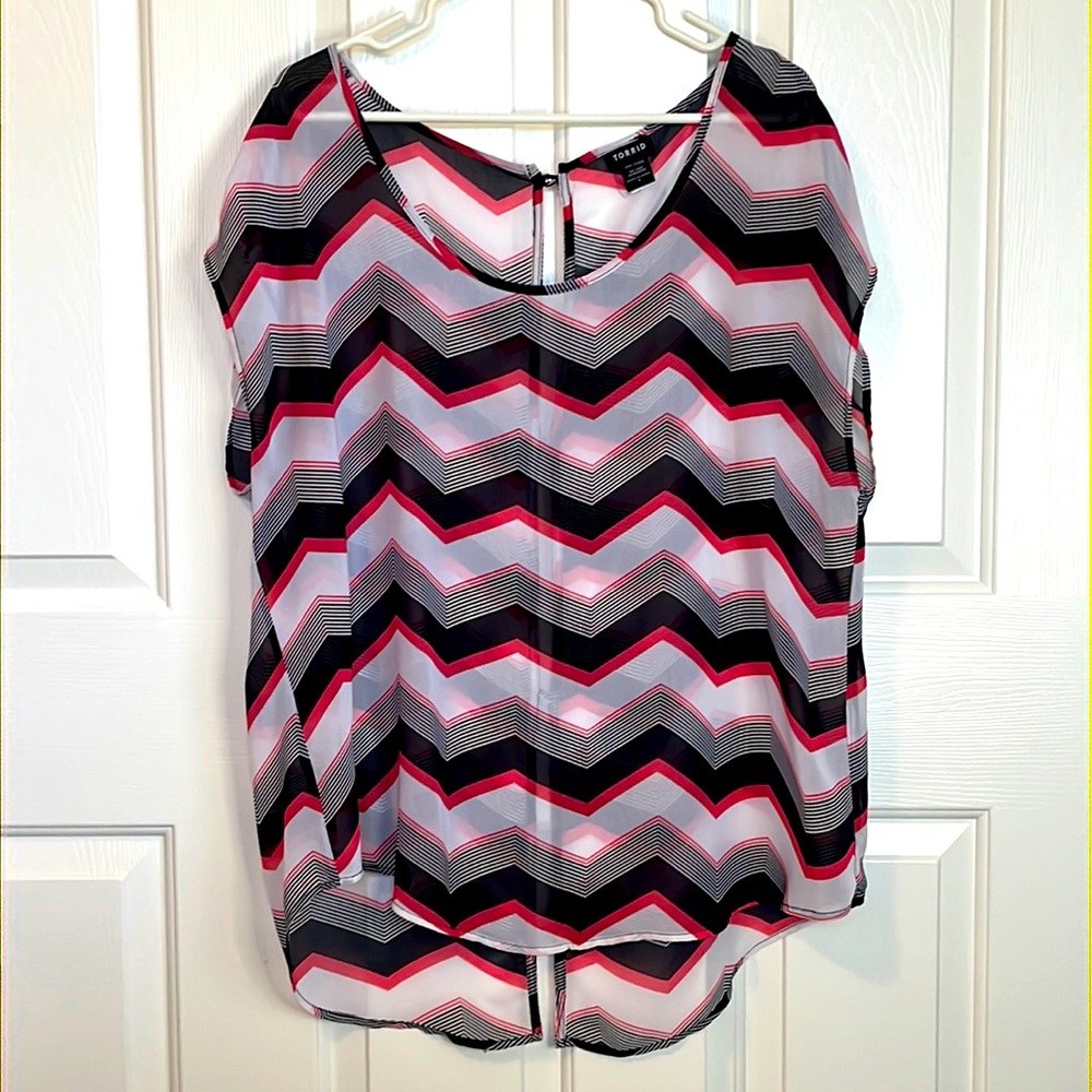 Georgette Over Lay Blouse: Long-lasting, breathable, slightly sheer, size 1x